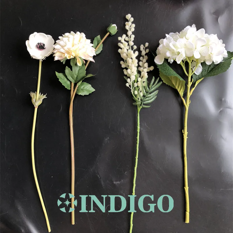 

INDIGO- Promotion 1 Piece Calla Lily Tulip Peony Cymbidium Anemone Small Decorative Flower Arrangment Material Wedding Flower