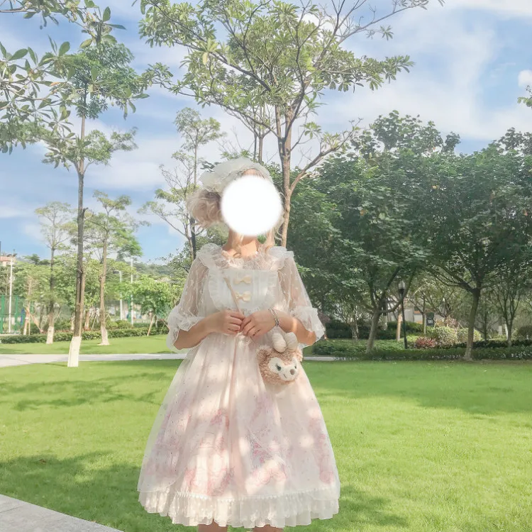 Cosplay&ware Kawaii Clothing Japanese Fashion Lolita Jsk Dress Women Summer Cute Bow Cat Strap Gothic Tea Party Sweet -Zentai shop online HTB1mX1CdQ5E3KVjSZFCq6zuzXXaj.jpg
