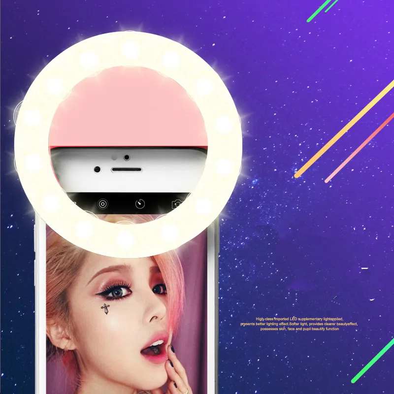 vysoce kvalitní Ring Selfie Rozsvítit Flash Photography Světelná světelná dioda LED 3 Jas pro iPhone Samsung Telefon v klipu