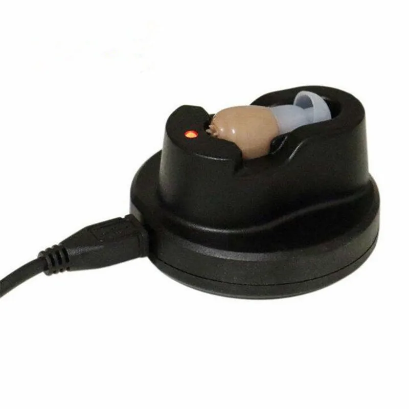  Hearing Aid Portable Rechargeable Mini Hearing Aids Invisible Hear Clear for the Elderly Deaf Ear C