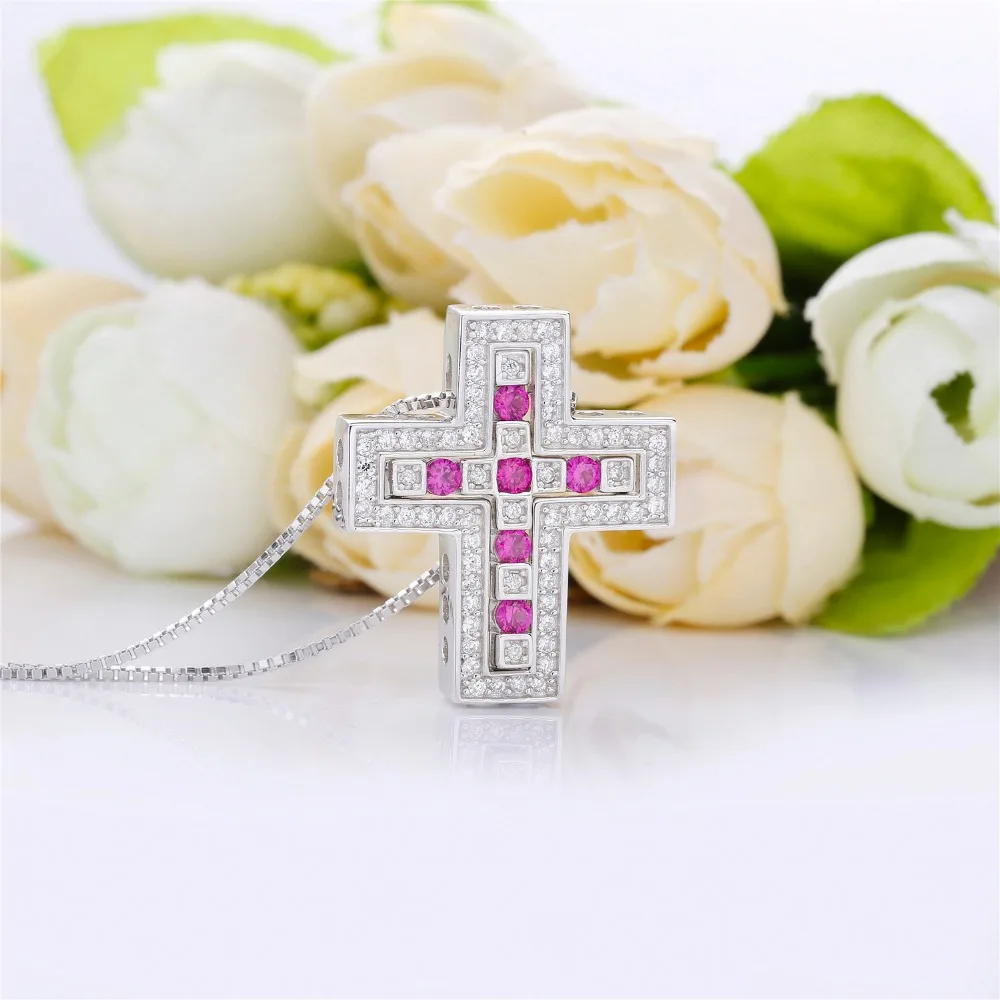 Lovecabin, японский дизайн, 925 пробы, серебряный крест, кулон и ожерелье для женщин, двойной крест, кулон, мужское ожерелье, ювелирное изделие