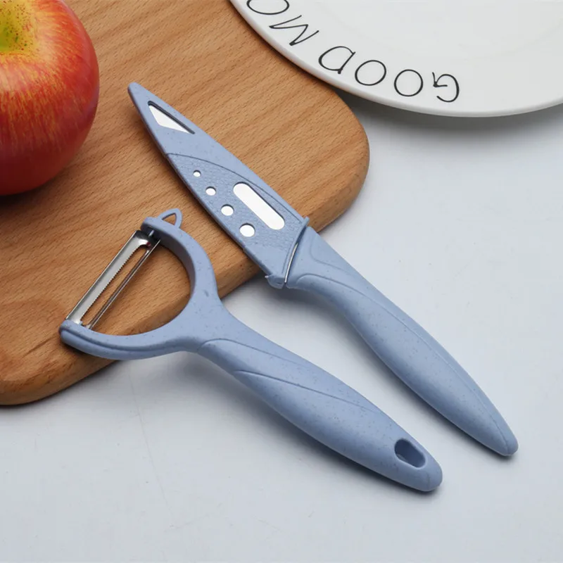

2Pcs/Set Multifunctional Wheat Straw Potato Peeler Carrot Zester Slicer Fruit Vegetable Tools Kitchen Accessories