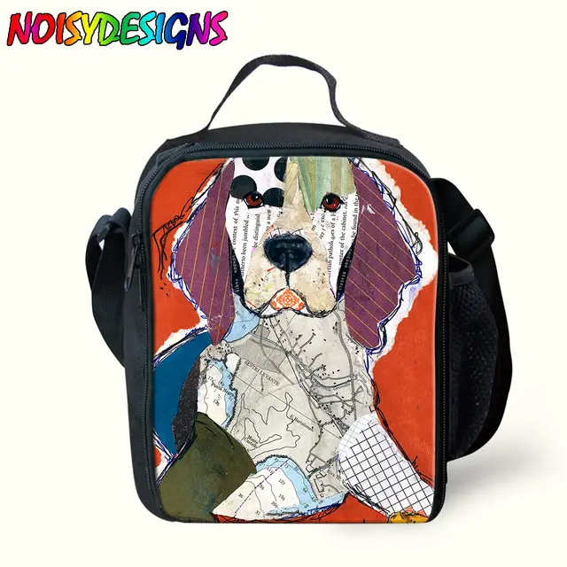 AD-SKC3LBN Ruby King Charles Spaniel Dog Navy Insulated School Lunch Box Bag