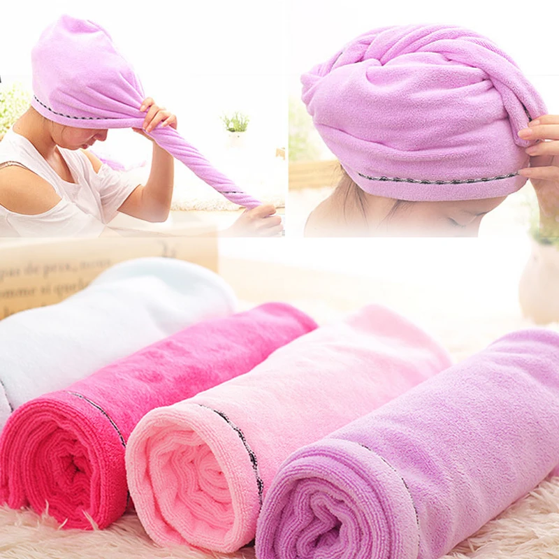 New 58*24CM( Microfiber Towel Magic Drying Turban Wrap Towels Hat Cap