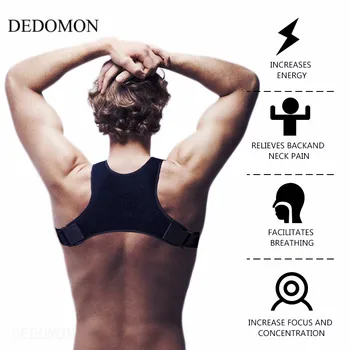 Shoulder Back Support Belt Brace Psoture Corrector Clavicle Spine Lumbar Orthopedic Back Corset corrector de postura Face Lift