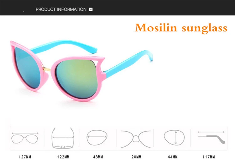 Кошачий глаз солнцезащитные очки детские силиконовые очки гибкие резиновые очки