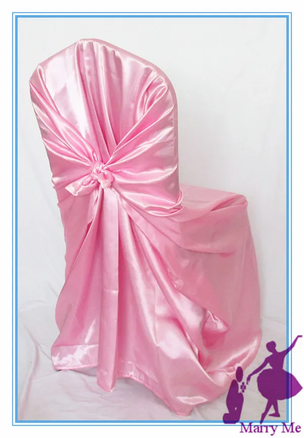 Pink Wedding Satin Chair Coversin Chair Cover from Home & Garden on