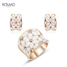 GS ювелирные наборы из нержавеющей стали, Винтажные серьги, кольца для женщин, австрийский кристалл, женский ювелирный комплект, Pendientes Mujer Moda R4