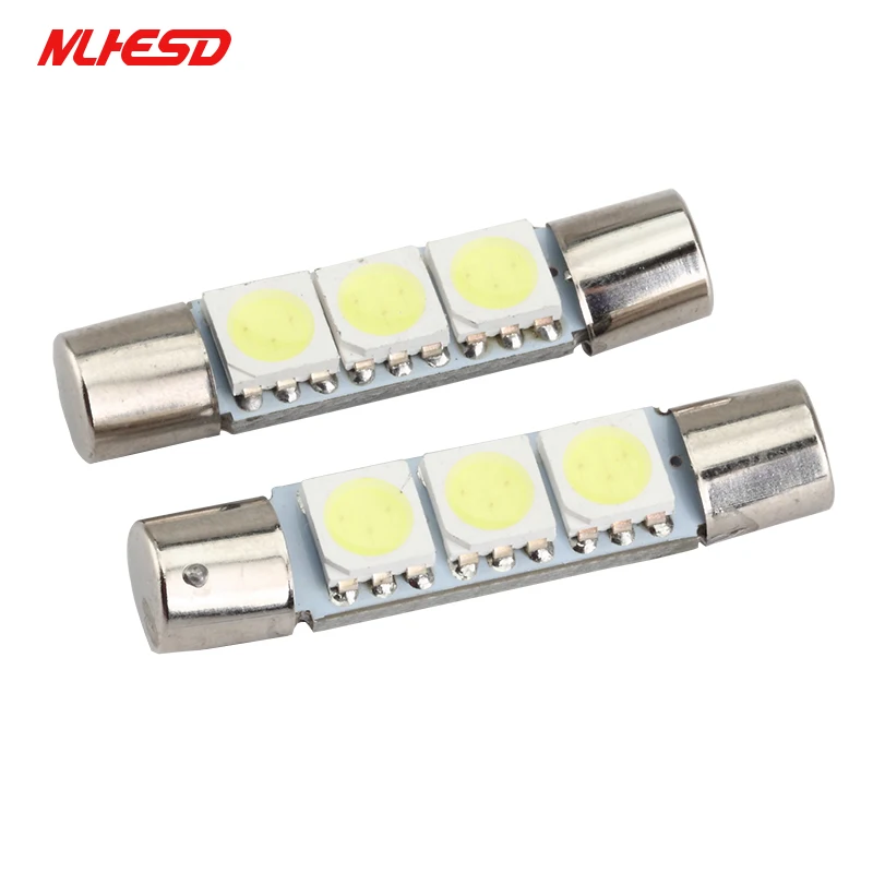100 шт. прожектор купол с фестонами T6.3 28 мм 31 3 SMD 5050 светодиодный 3smd Светильник