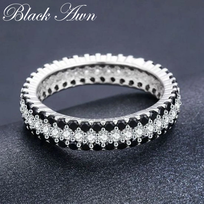 Женское кольцо из серебра 925 пробы с черной шпинелью|ring for|rings for womenring ring |