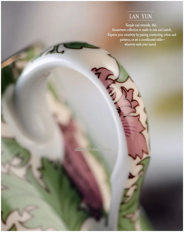 Ретро Anemone Кантри стиль чашка Золотая керамическая кружка фарфоровая позолоченная кружка кофейная кружка молочная чашка позолоченная кружка