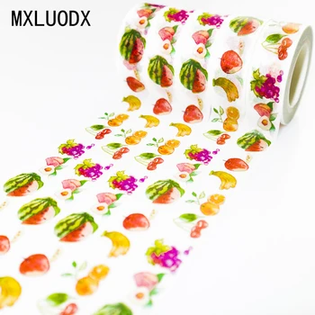 

Colored Washi Tape Set DIY Sticky Fruit Pattern Scrapbook Decorative Adhesive Tape Office Stationery Masking Paper Tape 1PCS/Lot