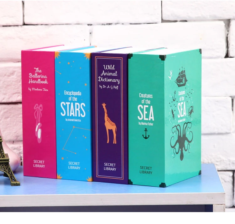 Book Secret Hidden Security Safe Lock Cash Money Jewellery Locker Box M Size 2 Models (Security Code or Key) for Choice