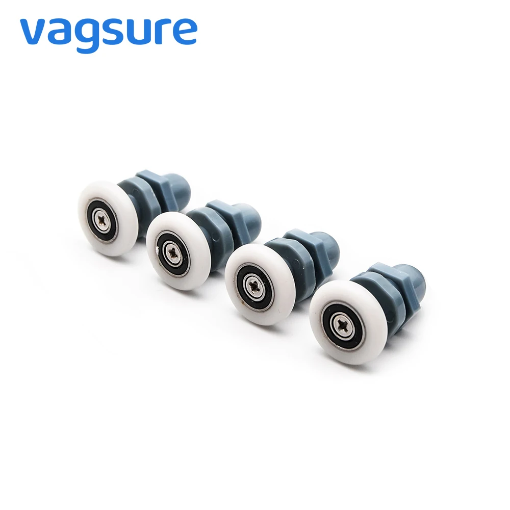 

4pcs/Lot Diameter 23mm/25mm/27mm ABS Plastic Pulley Runner Wheel Sliding Door Rollers Bearing For Shower Cabin Room Replacement