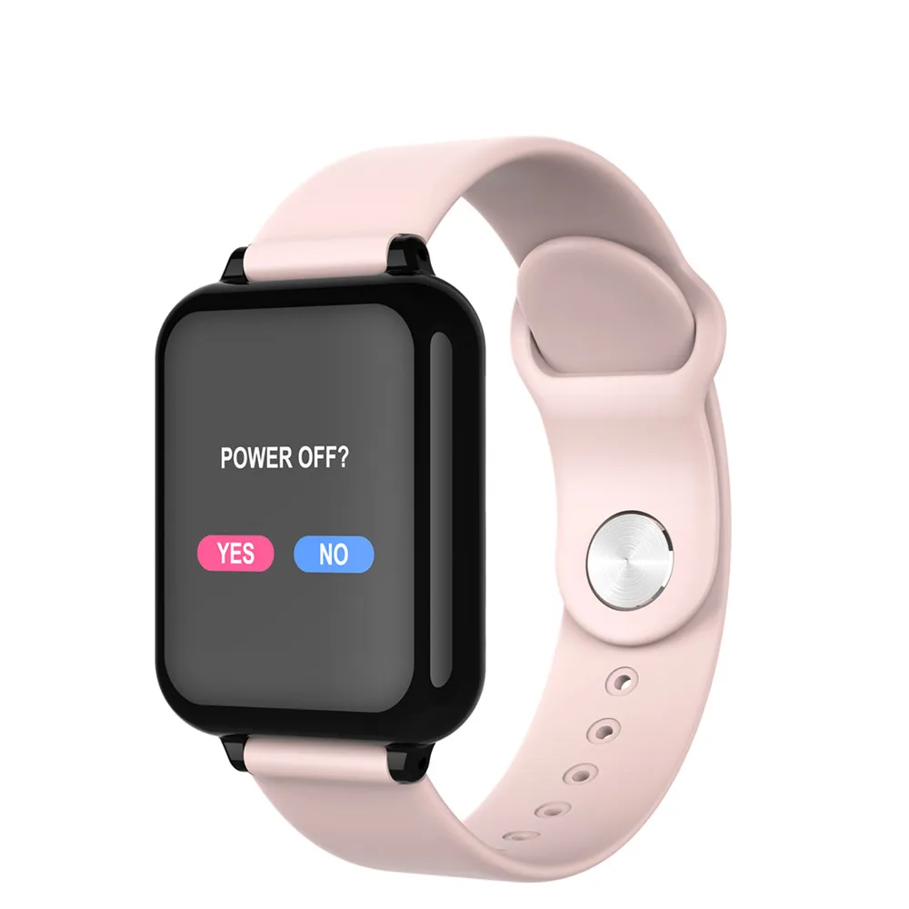 Bluetooth Смарт часы B57 pk GT88 DM09 монитор сердечного ритма Smartwatch для Apple IOS iphone samsung HUAWEI телефон relogios - Цвет: Pink