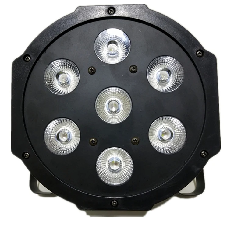 

7X12W 7x18W 7x15W LED RGBWA UV rgbw 4in1 5in1 6in1 LED DJ DMX Wash Light Stage Uplighting Flat SlimPar Quad Light No Noise