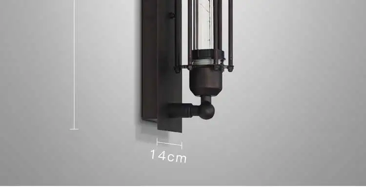 Винтаж Настенные светильники металлические абажуры черный Лофт дизайн ретро прихожей освещение источник Edison оригинальный промышленный д