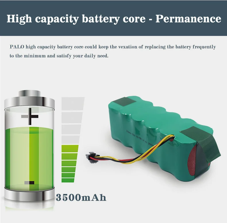 PALO 14,4 V ni-mh 3500mAh пылесос робот аккумуляторная батарея для Dibea Panda X500/X580 KK8 Ecovacs Зеркало CR120 HaierT322