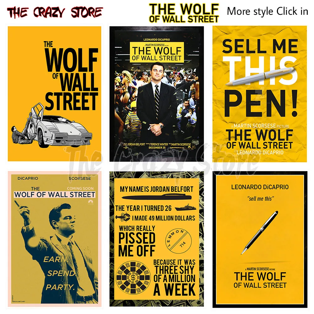 Oscar El Lobo De Wall Street The Wolf of Wall Street Oscar Poster retro decorative painting wall  sticker|wolf of wall street|wall stickerdecorative wall stickers -  AliExpress