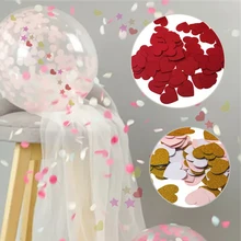 Baby Shower Birthday Decoration Round 100pcs/pack Paper Confetti 3cm Star Cake Topper Heart Party Supplies Table Decoration
