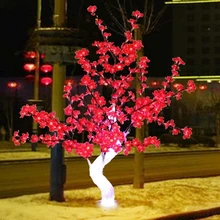 4 фута 1,2 м светодиодный Рождественский год вечерние праздничные светодиодный свет вишня с кристаллами Цветущая елка красный цвет водонепроницаемый домашний декор