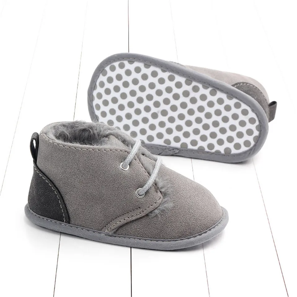 Зимняя теплая обувь для маленьких мальчиков и девочек, кроссовки для первых шагов, детская кроватка, обувь для малышей, ботинки для новорожденных