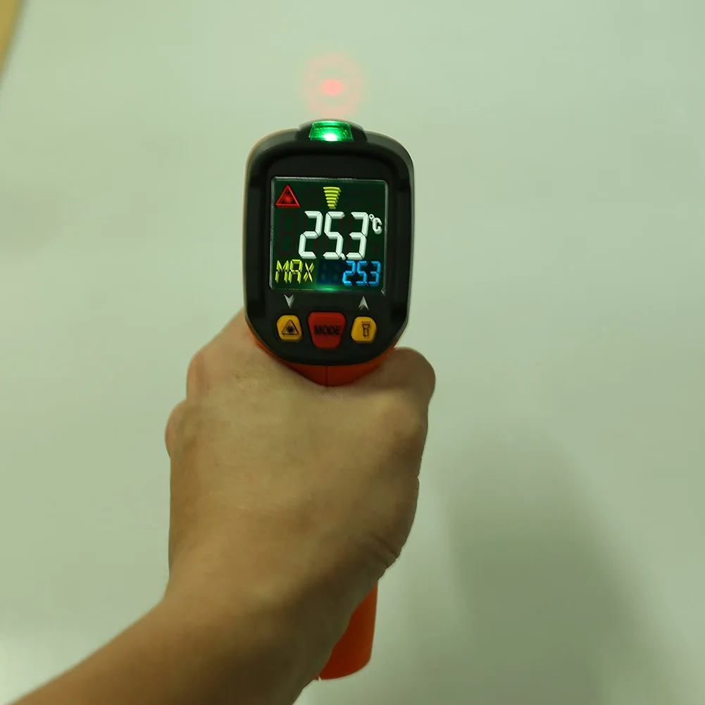 

PM6530 Non-contact Handheld Laser Infrared Thermometer LCD Display Digital Themperature Meter Pyrometer IR Laser Point Gun