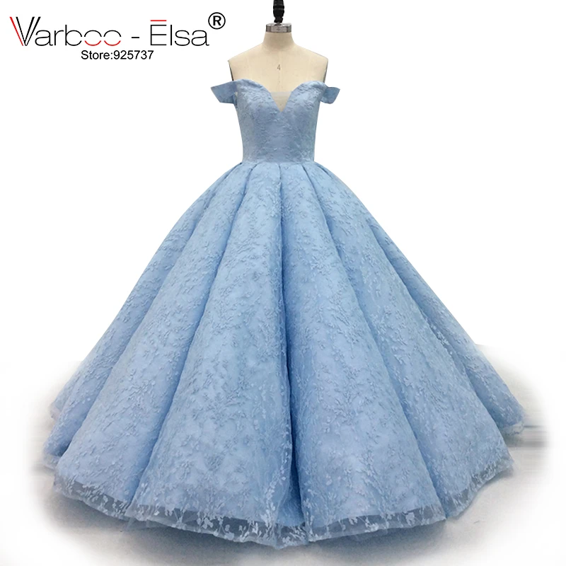 light blue satin ball gown