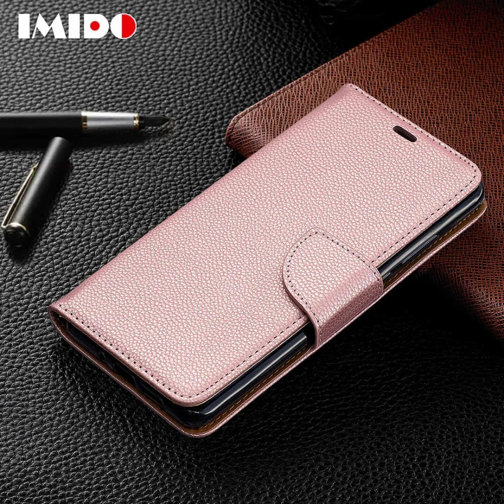 

IMIDO Flip Leather Phone Case For Huawei P30 P20 Pro Lite P Smart Wallet Card Stand Holder Back Cover For Huawei Y5 Y6 Y7 2019