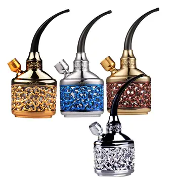

1pc Water Smoking Pipe Shisha Hookah Cigarette Bottle Holder Pipe Hookah Filter Smoke Metal Tube Filter Tar