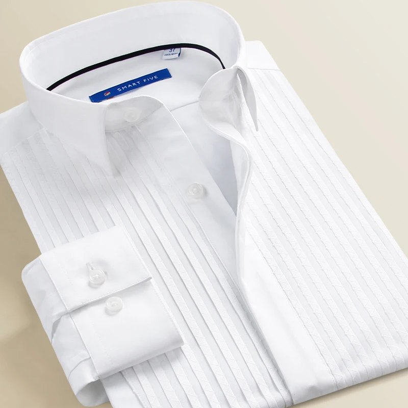 

Smart Five Brand Cotton Formal White Shirts Men Long Sleeve 2018 Dress Shirts Men Hight Quality Tudedo Dress Shirts For Men