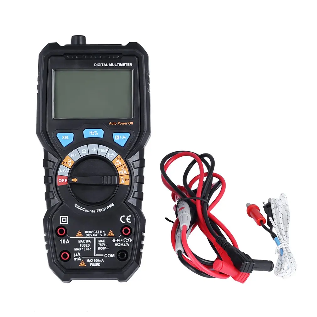 

Digital Multimeter Ammeter LCD Display Electric Handheld Tester Anti-Skidding Ripple Multimeter Ammeter