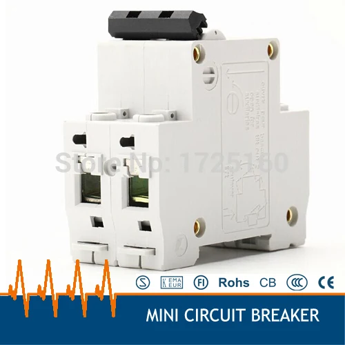 DZ47 63 2P 50 amp миниатюрный автоматический выключатель mcb|circuit breaker breakerminiature circuit |