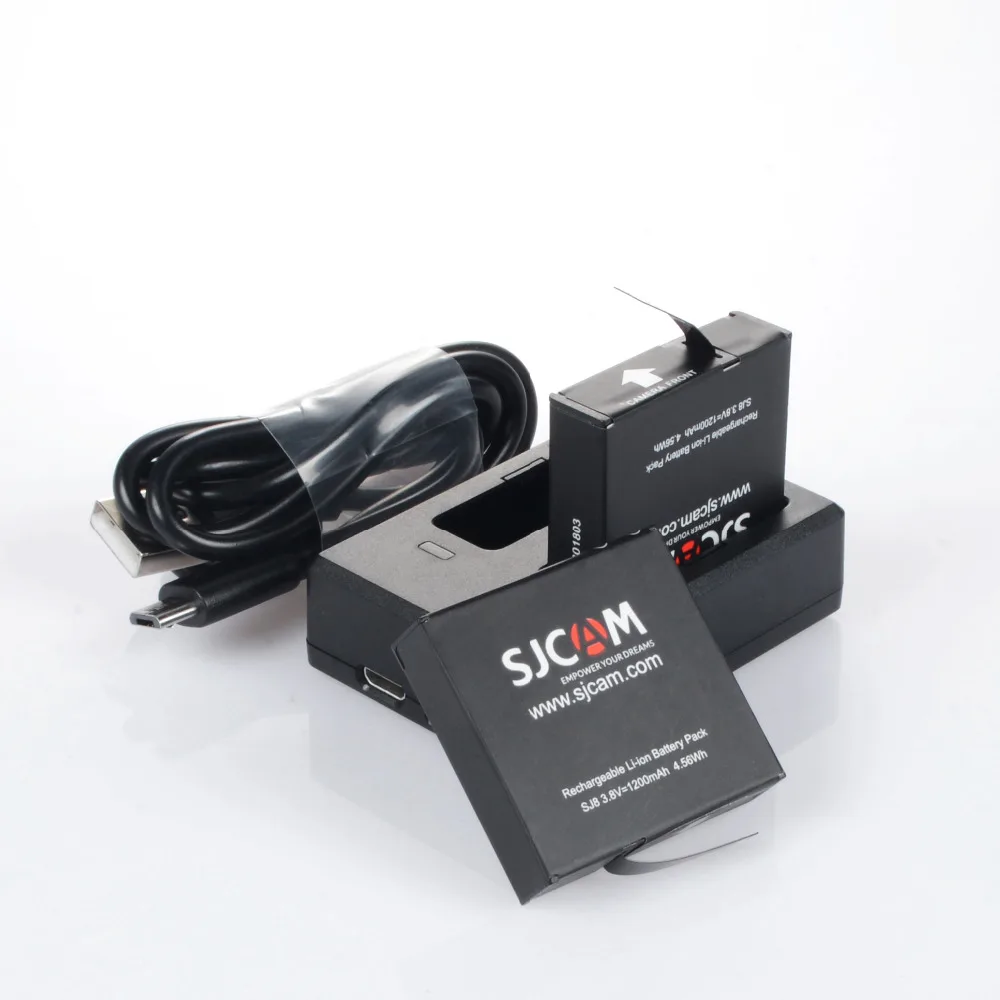 Аккумулятор SJCAM SJ8000 Pro 2 шт. батареи + двойное зарядное устройство USB литий ионный