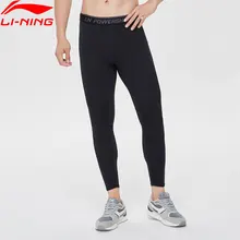 Li-Ning, мужские тренировочные штаны с базовым слоем, для сухого комфорта, дышащие, 88% полиэстер, 12% спандекс, подкладка, спортивные колготки, AULP023 MKY501