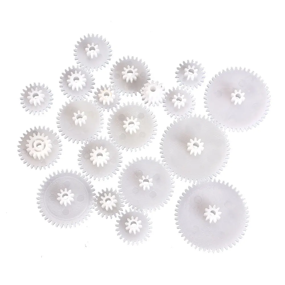 

DIY Spindle Gears Motor Gear 19PCS Kits Robot DIY Car Parts Durable Rc Car Toys Hobbies Helicopter Gears Cogs Wheel Model