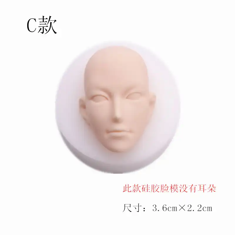 Argila cerâmica, silicone rosto argila boneca rosto molde dos desenhos animados proporcional masculino rosto feminino ferramentas de mão do molde