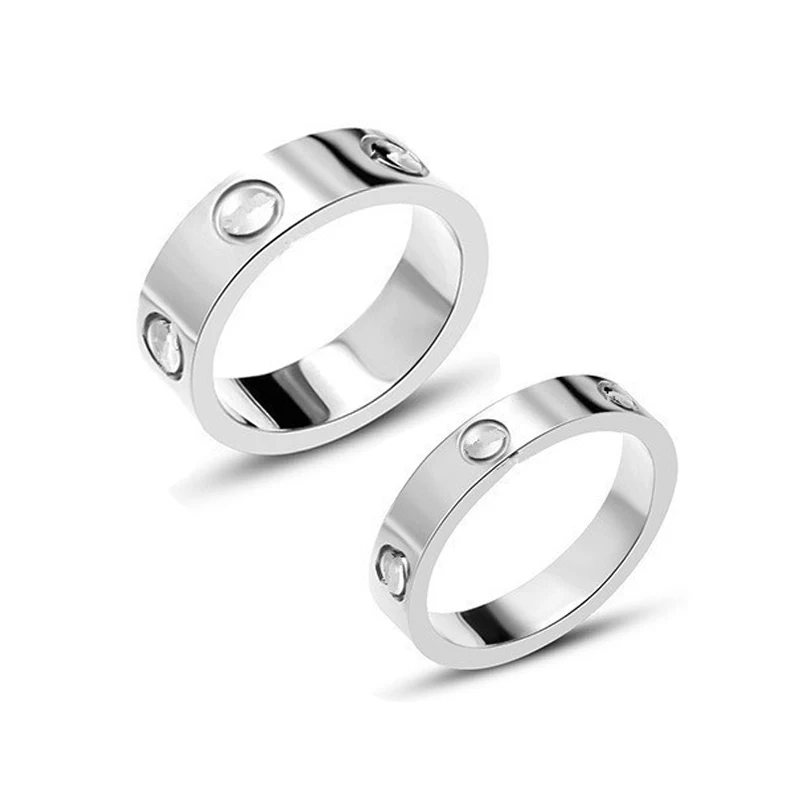 

Fashion Lover Ring 925 Sterling Silver logo carter Love rings For Women Men wedding couple ring Logo Pulseira feminina jewelry