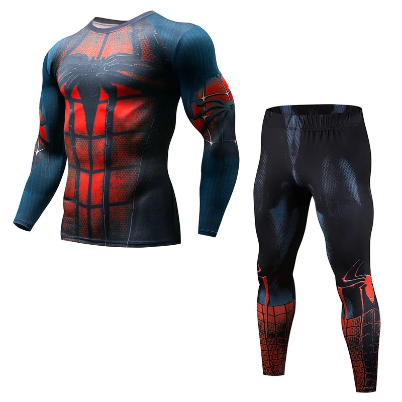 

MMA rashguard Herren Fitness-Multifunktions-Fitness-T-Shirt Anzug 3D-Druck Herrenhose Herren schnell trocknendes Rashgard-T-Shir