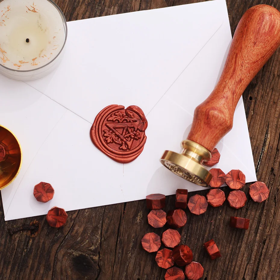 Retro Letter A-X Sealing Classic Initial Wax Seal Stamps Alphabet DIY Decorative Letter Wedding Greeting Card Wooden Stamps