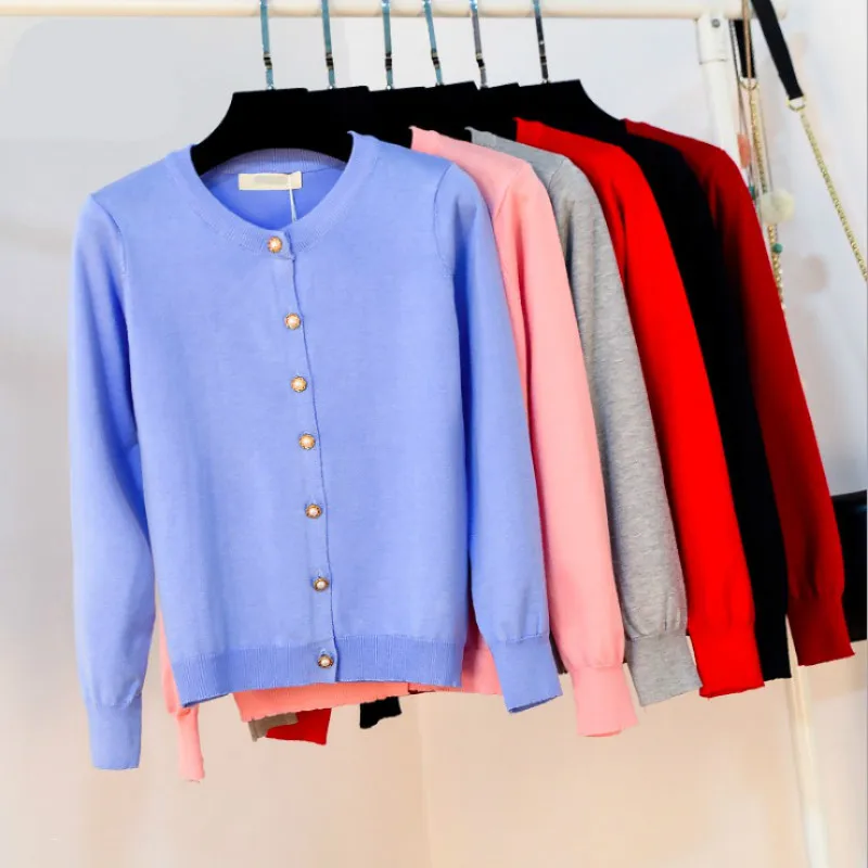 

New Plus Size S~4XL Women's Cardigans Solid Sweaters 2018 Autumn Designer Buttons Knitted Top Female Casual Coats Slim Outerwear