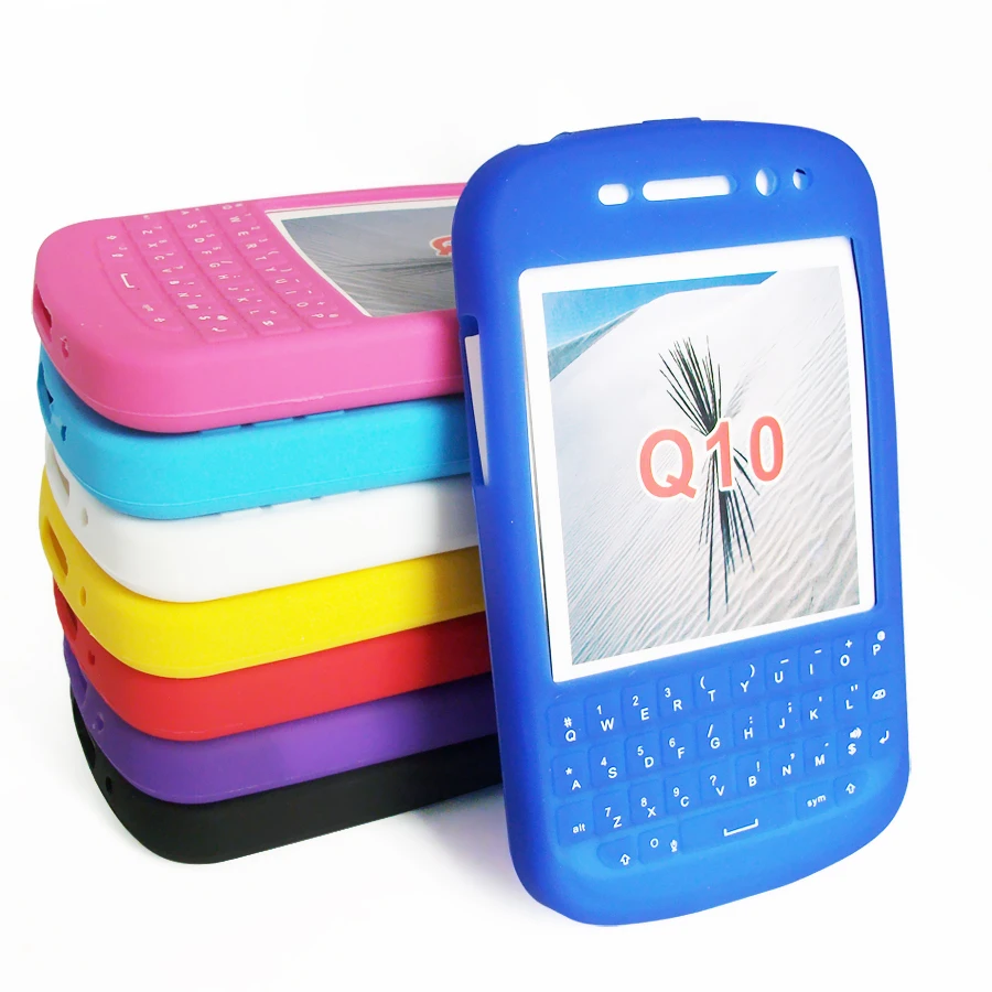 Case for Blackberry Q10 silicone original soft back cover skin 3D