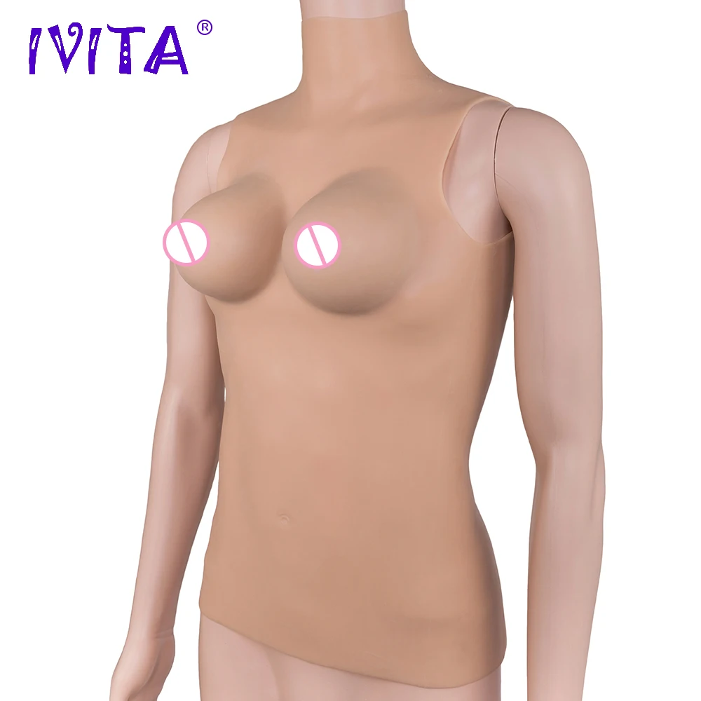 Реалистичные силиконовые формы груди IVITA 2320 г для трансвеститов трансмиттеров