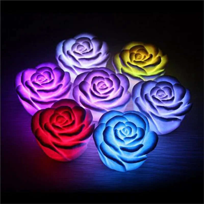 

High quality LED night lamp Romantic Rose Flower night light Color changed Lamp LED night lights novelty small light