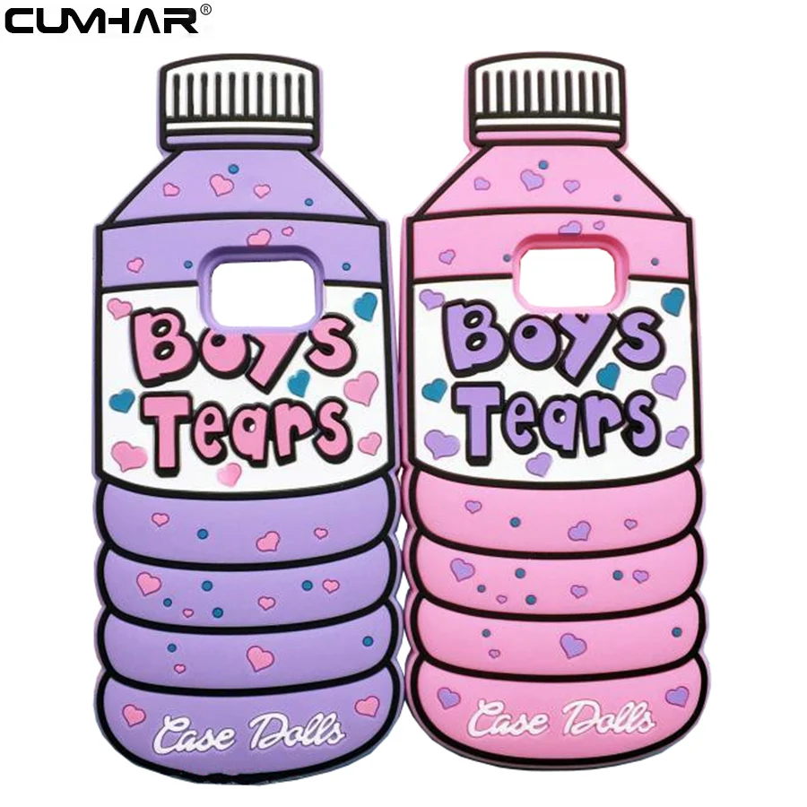 

3D Boys Tears Cute Bottle for Galaxy S8 Plus Case Soft Cartoon Silicon Phone for Samsung S6 S7 Edge Plus Note 8 4 5 Case Note8