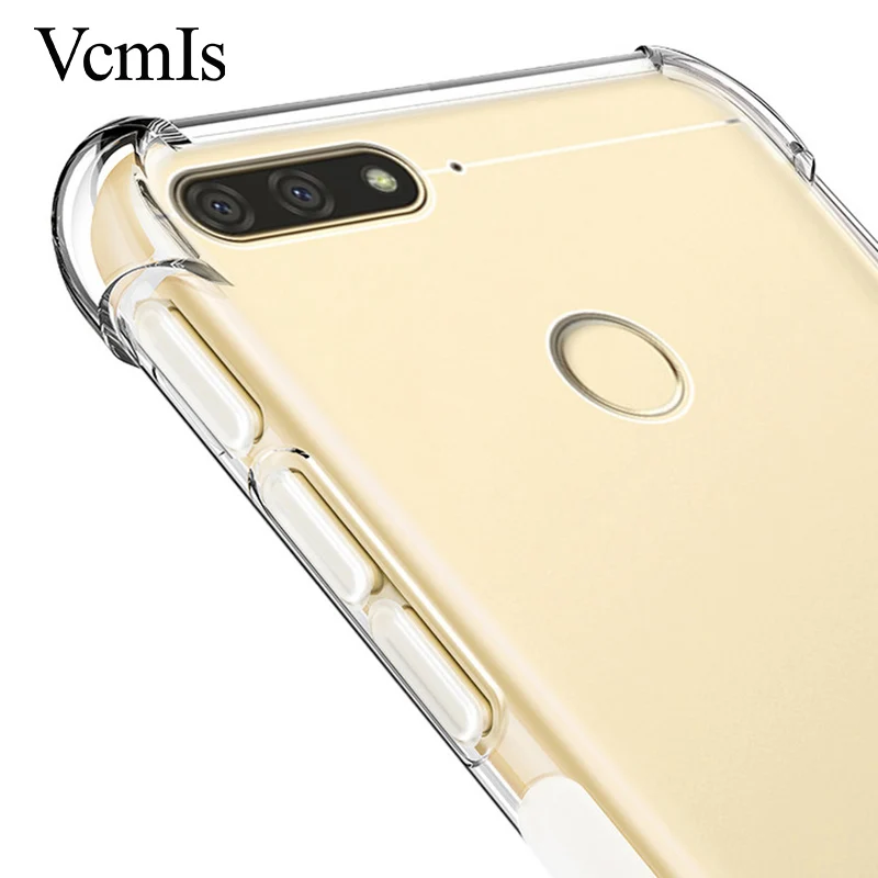 

Russian version Clear crystal silicone case For Huawei honor 7s 7A 7C Y6 Y7 Pro Prime 2018 transparent Shockproof coque cover
