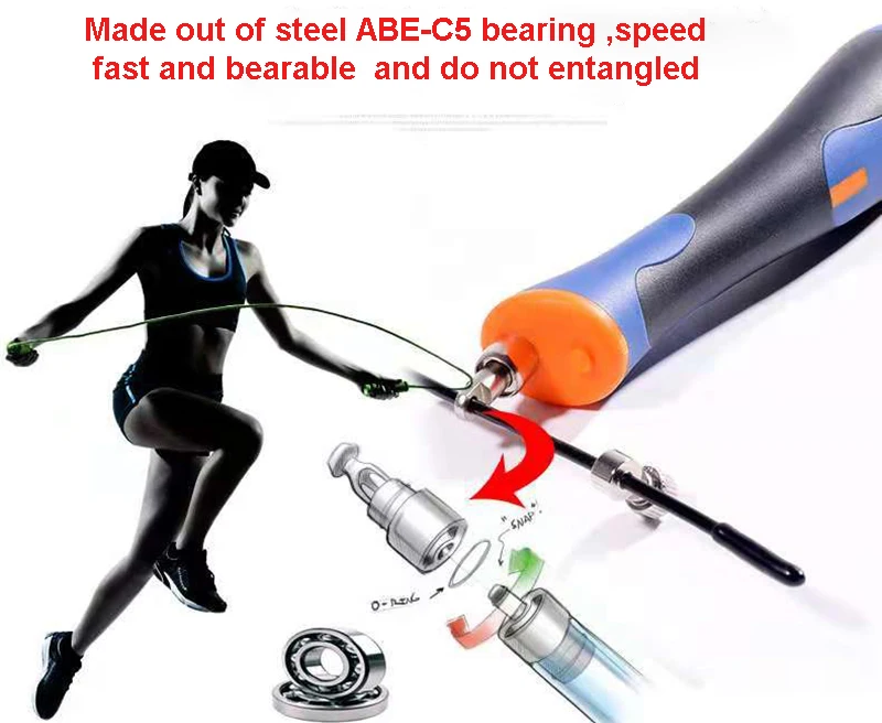 Crossfit Bearing Skipping Rope Steel Wire jumping ropes Speed Jump Rope for Professional Training and MMA Boxing with TPE Handle Crossfit Bearing Skipping Rope Steel Wire jumping ropes Speed Jump Rope for Professional Training and MMA Boxing with TPE Handle