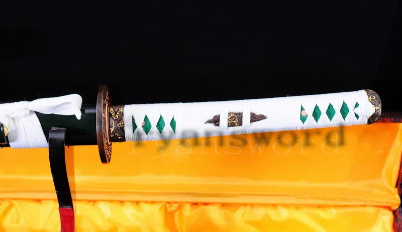 Высококачественная углеродистая сталь 1095+ в сложенном виде+ сталь+ Железная обкладка глиной абразивный японский самурайский меч катана