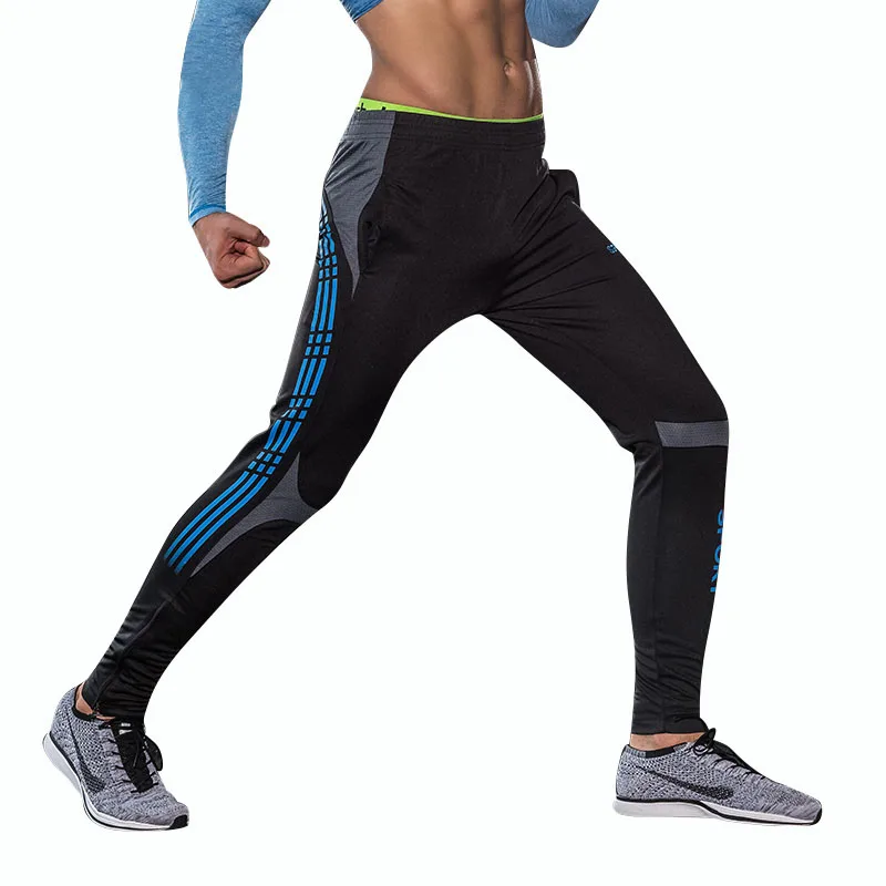 

2018 Bottom Men Pants Tennis Soccer Pants Men Fitness Elastic Sportswear Spandex Track Gym Pants Tracksuit Excercise Equipment