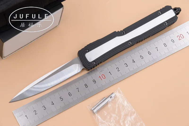 

JUFULE Custom Made Dark Elem d2 blade aluminum handle camping survival outdoor EDC hunting Tactical tool dinner kitchen knife